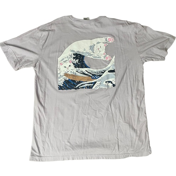 Ripndip Other - Baby pink ripndip “thy great wave of nerm “ graphic tee XL